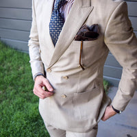 Blue Geometric Foulard Silk Tie