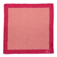 Red Checkered Linen Pocket Square