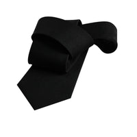 Black Solid Silk Tie