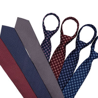 Navy & Blue Foulard Silk Ties