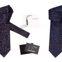 Blue & Brown Paisley Silk Ties