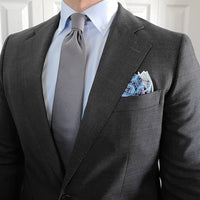 Solid Grey Silk Tie