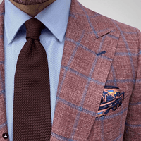Brown Grenadine Silk Tie