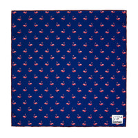 Blue & Pink Flamingos Silk Pocket Square