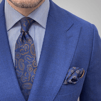 Blue & Brown Paisley Silk Tie