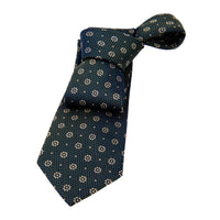 Gold & Green Foulard Silk Tie