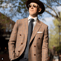 Brownish Gold Foulard Silk Tie