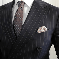 Cream Paisley Silk Pocket Square