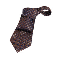 Brown Foulard Silk Tie
