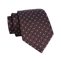 Brown Foulard Silk Tie