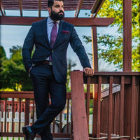 Guilford Abstract Silk Tie, Burgundy / Blue