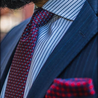 Geometric Burgundy Silk Tie