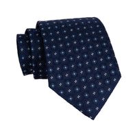 Navy & Blue Foulard Silk Tie