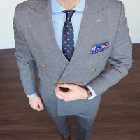 Navy Foulard Skinny Silk Tie