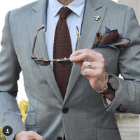 Green Foulard Silk Pocket Square