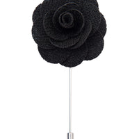 Black lapel flower
