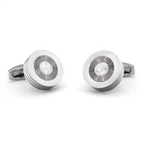 Marbletown Silver & Gunmetal Rhodium Plated Copper Cufflinks