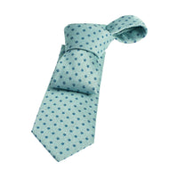 Turquoise & Teal Foulard Silk Tie