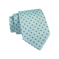 Turquoise & Teal Foulard Silk Tie