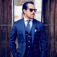 Navy Foulard Silk Tie