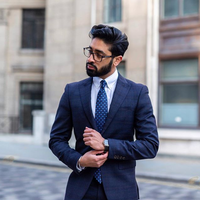 Navy Foulard Silk Tie
