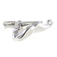 Silver mustache tie bar