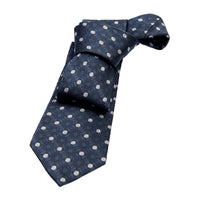 Grey & Silver Foulard Silk Tie