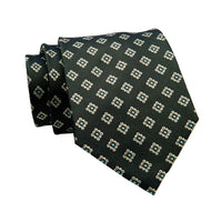 Olive Green Foulard Silk Tie