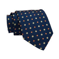 Navy Foulard Silk Tie