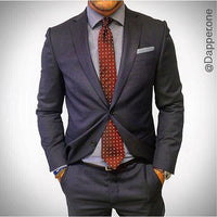 Burgundy Polka Dot Silk Tie