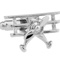 Oahu Airplane Rhodium Plated Cuffinks