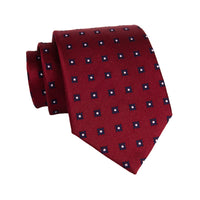 Red & Navy Foulard Silk Tie