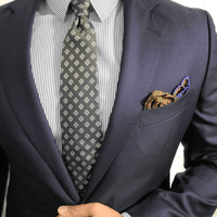 Olive Green Foulard Silk Tie