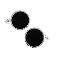 Black Onyx Rhodium Plated Cufflinks