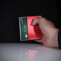 Red minimalist slim wallet