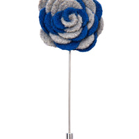Washington Lapel Flower, Blue / Grey