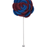 Washington Lapel Flower, Blue / Burgundy