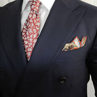 Orange Floral Silk Tie from The Dark Knot