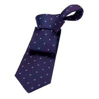 Purple & Light Blue Geometric Foulard Silk Tie