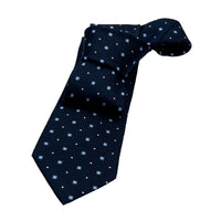 Navy & Blue Foulard Silk Tie