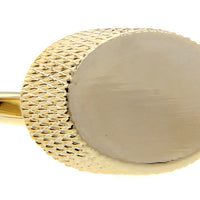 Sheridan Gold Oval Rhodium Plated Cufflinks