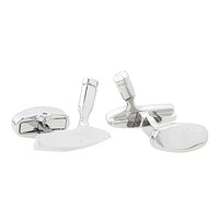 Gold Club Rhodium Plated Cufflinks