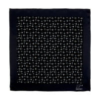 Black, White & Grey Anchor Silk Pocket Square