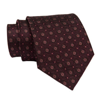 Burgundy Foulard Silk Tie