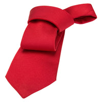 Solid Red Silk Tie