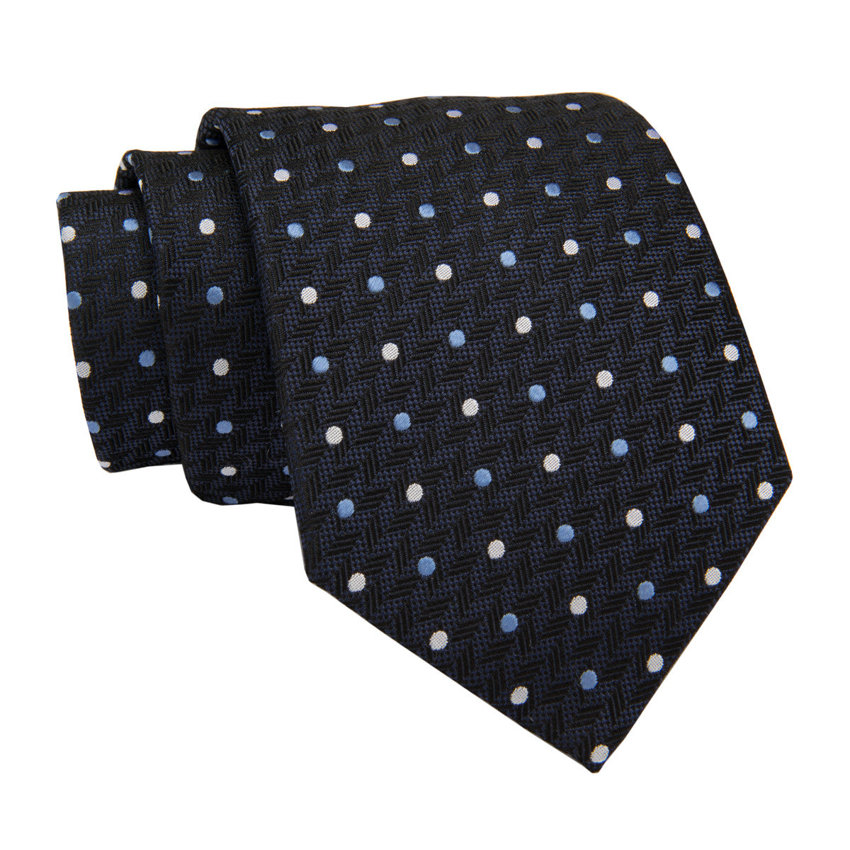 Louis Vuitton Navy Blue Silk LV Circle Dots Tie