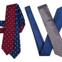 French Creek Polka Dot Silk Tie, Grey / Silver / Light Blue