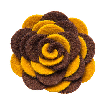 Washington Lapel Flower, Brown / Yellow
