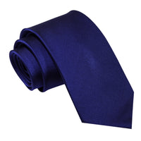 Blue Solid Silk Tie