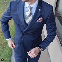 Gold, Orange & Blue Paisley Silk Pocket Square